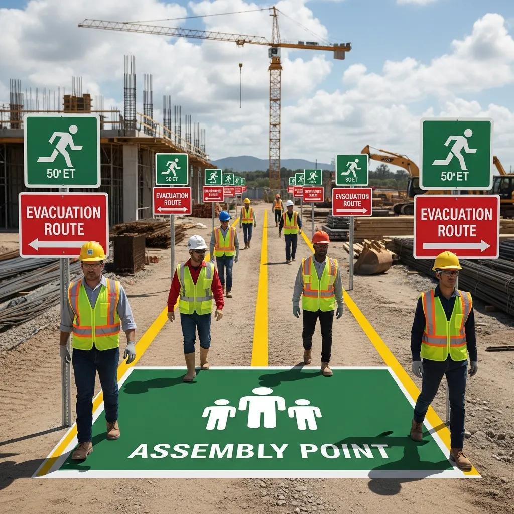 Well-stocked first-aid kit on a construction site ready for emergencies