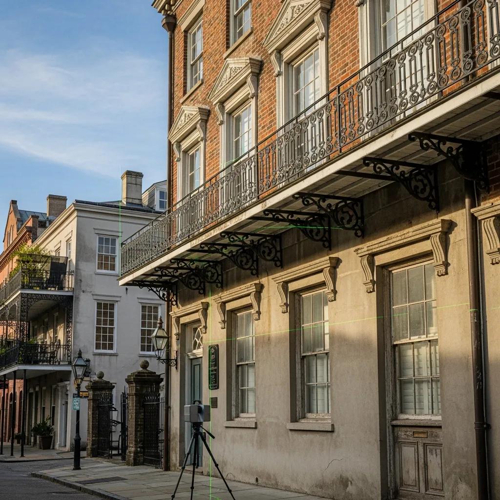 3D scanner documenting historic Charleston architecture for preservation