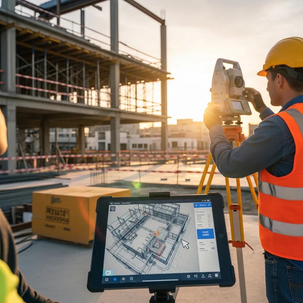 BIM model integrated with Robotic Total Station layout for coordinated MEP installation