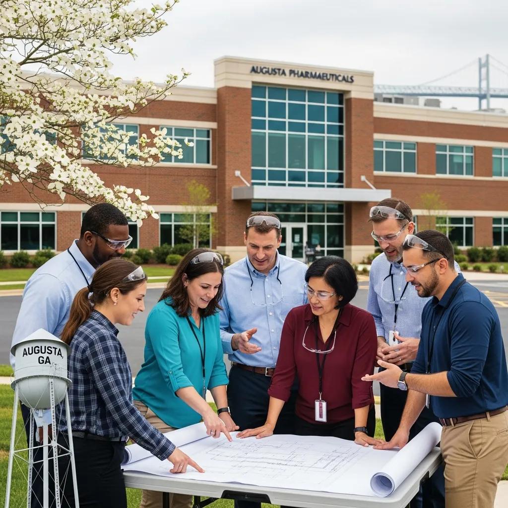 Augusta regional project team coordinating pharmaceutical layout and verification