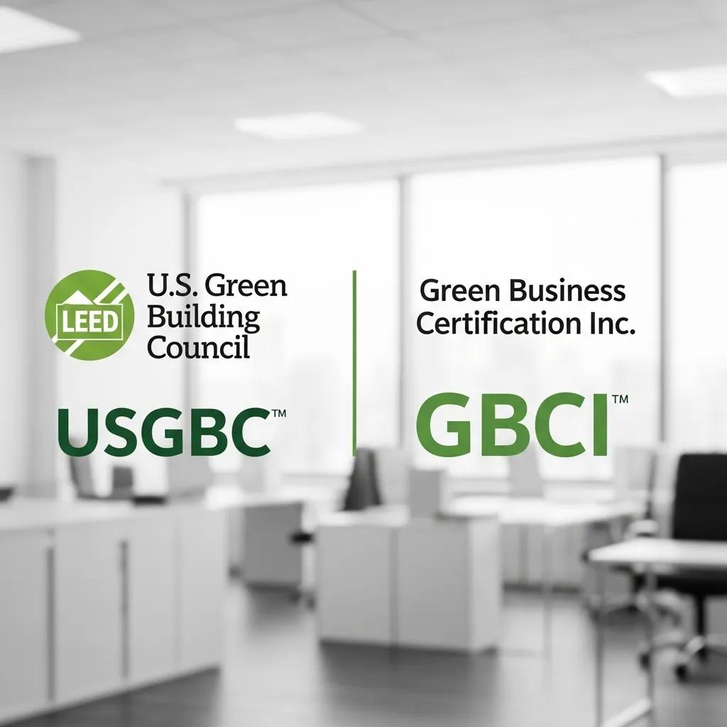 USGBC and GBCI logos representing LEED standard-setting and certification administration