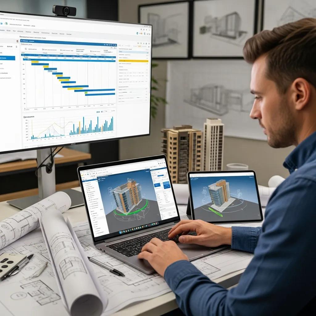 Project manager using VDC tools to sequence work and manage risk