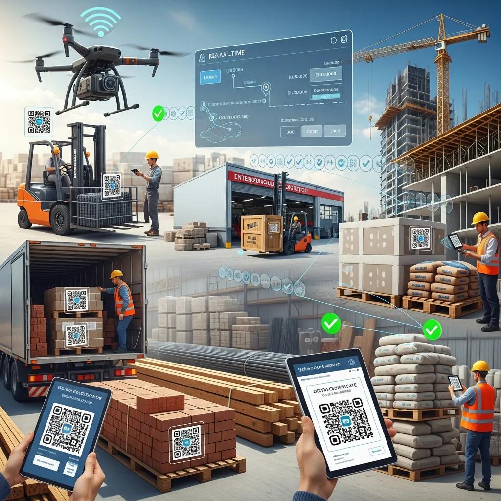 Supply chain tracking in construction with blockchain and digital tags
