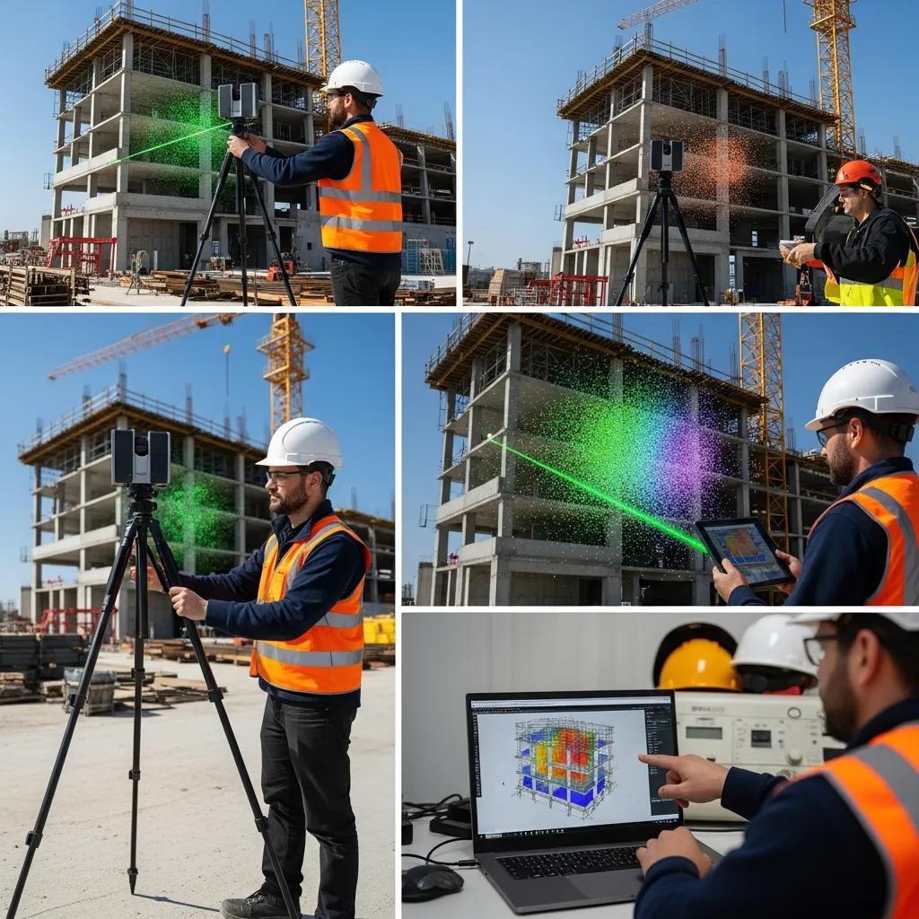 CCLS technician conducting a 3D laser scan on site