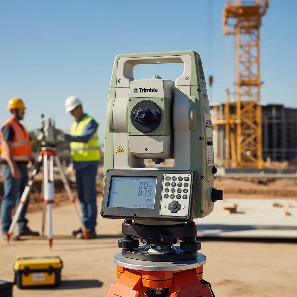 Trimble Total Station positioned on a jobsite to illustrate dependable MEP layout workflows
