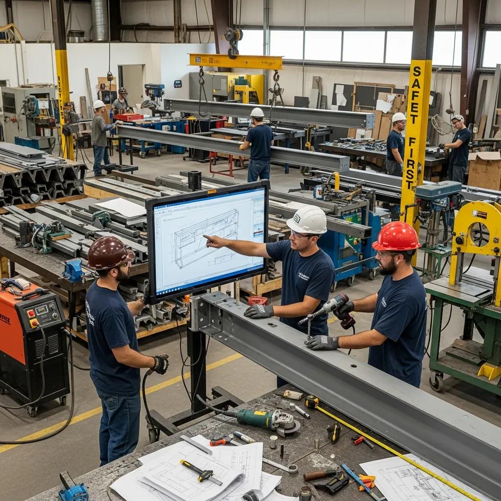 Fabrication shop assembling components using coordinates and spools from a fabrication-ready BIM model